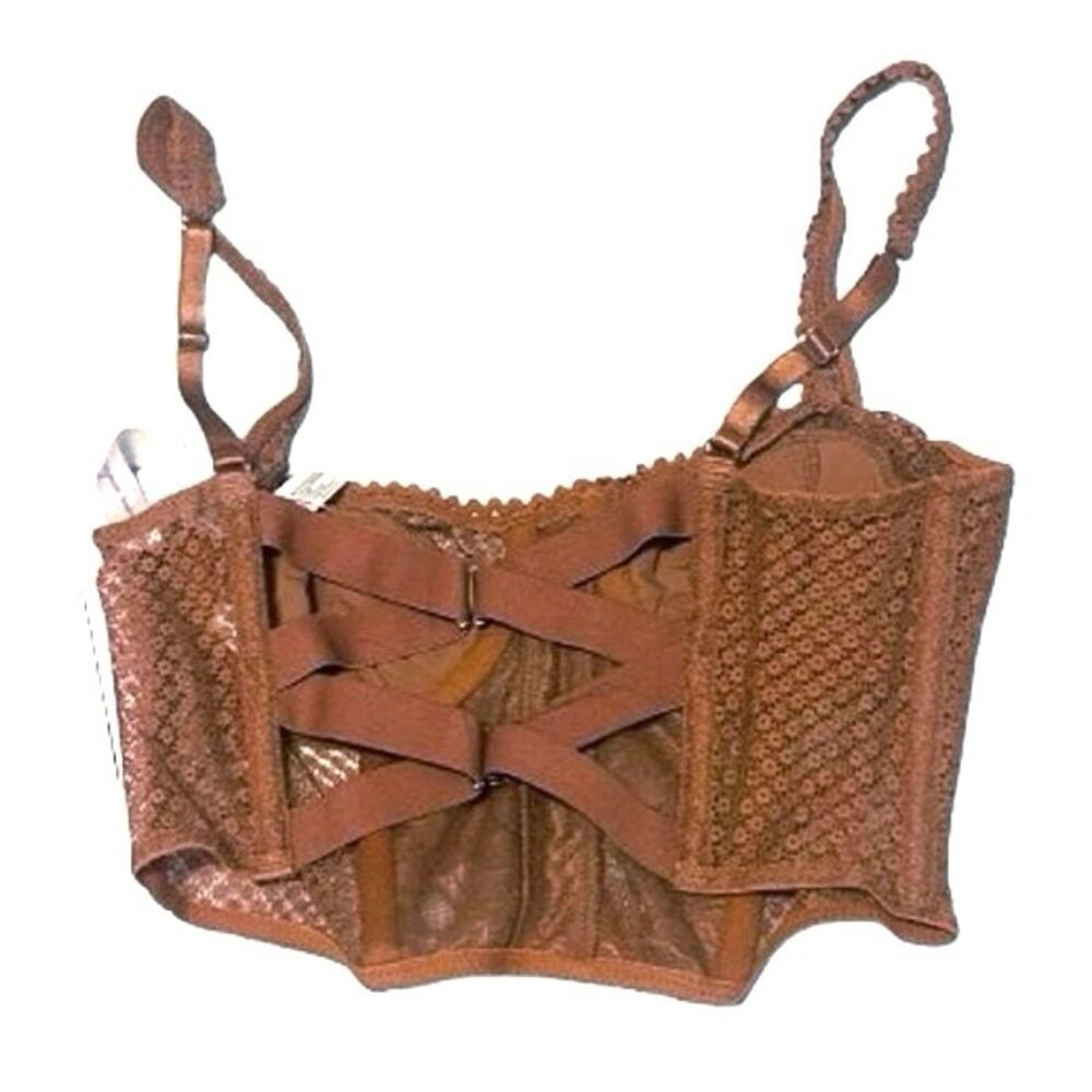 Urban Outfitters Out From Under brown lace corset top bustier bralette - SMALL - Picture 4 of 5